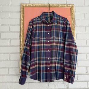 Lauren Ralph Lauren Men's Plaid Flannel Button-Up Shirt 100% Cotton